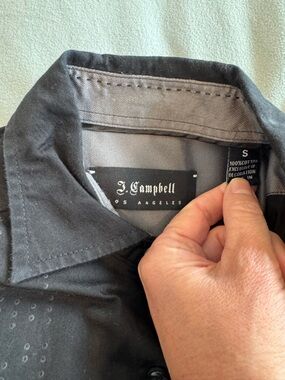 Men's Black Casual Button-Down Shirt